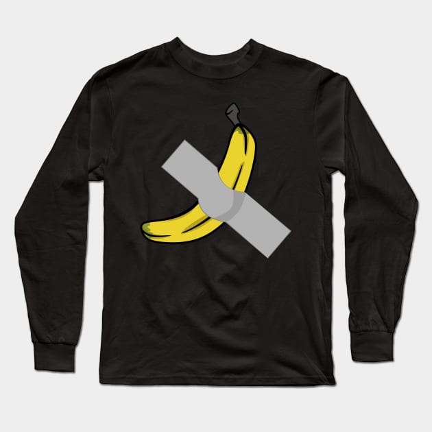 Banana Duct Taped On Wall Long Sleeve T-Shirt by Brobocop
